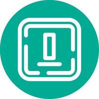 Bottom alignment Linear Circle Multicolor Design Icon vector