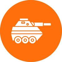 infantería camioneta glifo circulo icono vector