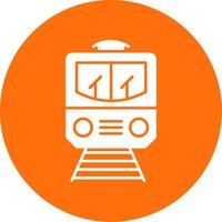 Train Glyph Circle Icon vector