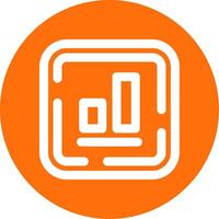 Bottom alignment Linear Circle Multicolor Design Icon vector
