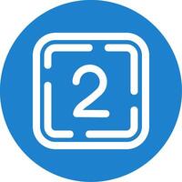 Two Linear Circle Multicolor Design Icon vector
