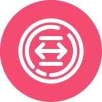 Left and right arrow Linear Circle Multicolor Design Icon vector