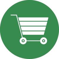 Cart Glyph Circle Icon vector