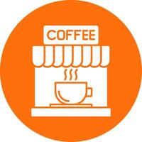 Coffee Glyph Circle Icon vector