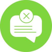 No Message Glyph Circle Icon vector