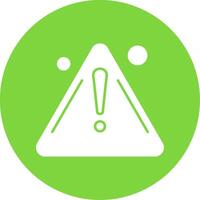 Warning Glyph Circle Icon vector