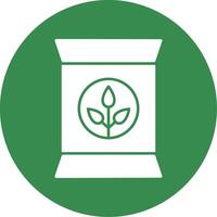 Fertilizer Glyph Circle Icon vector