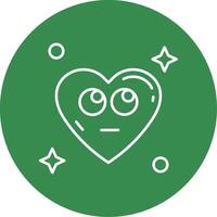 Rolling eyes Linear Circle Multicolor Design Icon vector