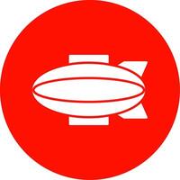 Blimp Glyph Circle Icon vector