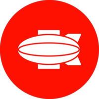 Blimp Glyph Circle Icon vector