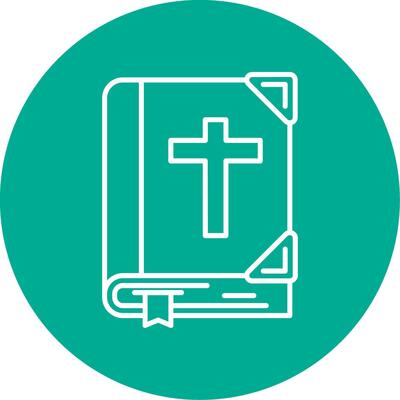 Bible Linear Circle Multicolor Design Icon