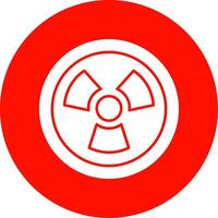 Nuclear Glyph Circle Icon vector