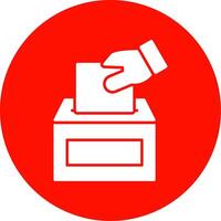 Voting Glyph Circle Icon vector