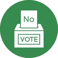 Vote NO Glyph Circle Icon vector