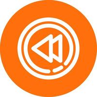 Rewind Linear Circle Multicolor Design Icon vector