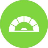 Protractor Glyph Circle Icon vector