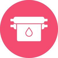 Offset Glyph Circle Icon vector