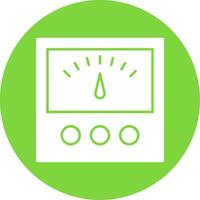 Voltage Indicator Glyph Circle Icon vector