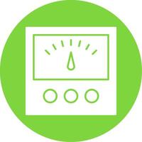 Voltage Indicator Glyph Circle Icon vector