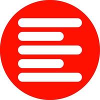 Horizontal Left Align Glyph Circle Icon vector