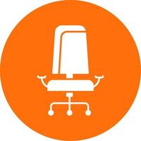 Office chair Glyph Circle Icon vector