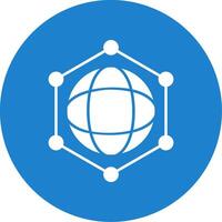 Network Glyph Circle Icon vector