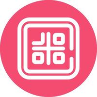 Qr code Linear Circle Multicolor Design Icon vector