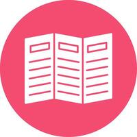 Brochure Glyph Circle Icon vector