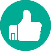 Good Feedback Glyph Circle Icon vector