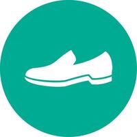 icono de círculo de glifo de zapatos vector