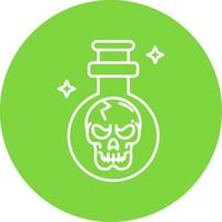Potion Linear Circle Multicolor Design Icon vector