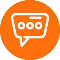 Message Linear Circle Multicolor Design Icon vector