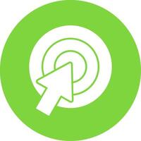 Call To Action Glyph Circle Icon vector
