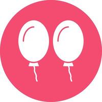 Balloons Glyph Circle Icon vector