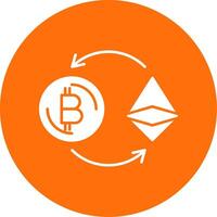 Ethereum Glyph Circle Icon vector