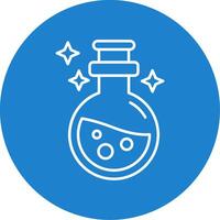 Potion Linear Circle Multicolor Design Icon vector