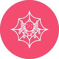 Spider web Linear Circle Multicolor Design Icon vector