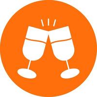 Cheers Glyph Circle Icon vector