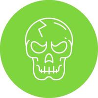 Skull Linear Circle Multicolor Design Icon vector