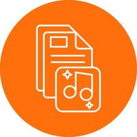 Music Linear Circle Multicolor Design Icon vector