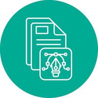 Vector Linear Circle Multicolor Design Icon