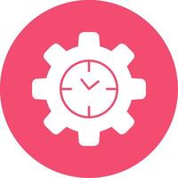 Efficient Time Glyph Circle Icon vector