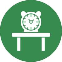 Table Watch Glyph Circle Icon vector