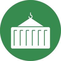 Container Glyph Circle Icon vector