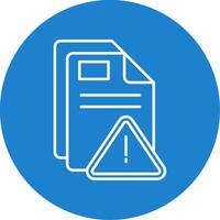 Alert Linear Circle Multicolor Design Icon vector