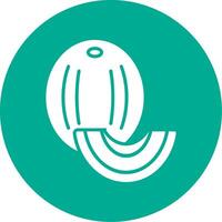 Honeydew melon Glyph Circle Icon vector