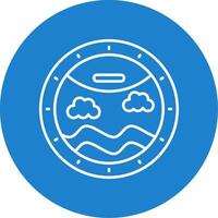 Porthole Linear Circle Multicolor Design Icon vector