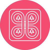 Overpass Linear Circle Multicolor Design Icon vector