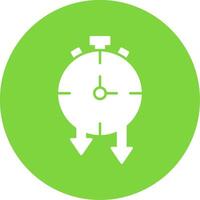 Timer Glyph Circle Icon vector