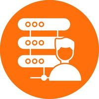 Data Scientist Glyph Circle Icon vector